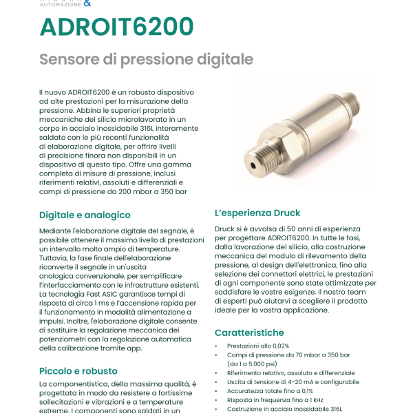 Adroit 6200 Datasheet ITALIANO EP-1